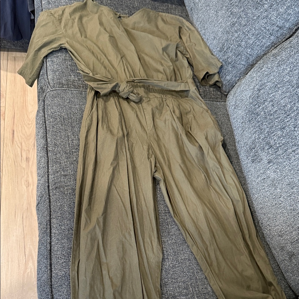 Zara Khaki Jumpsuit